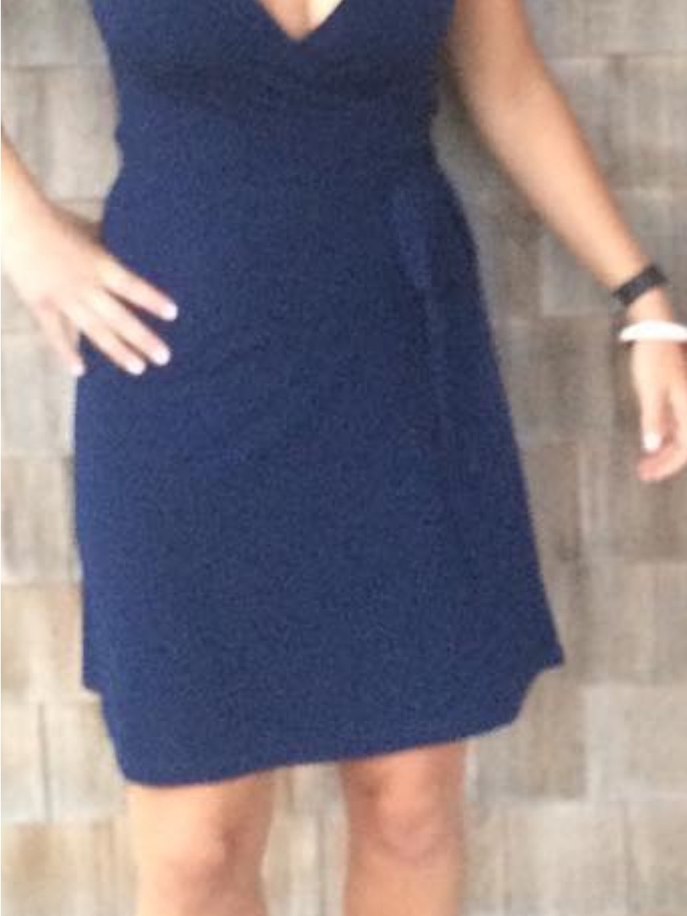 JB by Julie Brown Navy V-Neck Wrap Midi Dress